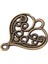 Hollow Heart Charms Kolye Antik Bronz (Yurt Dışından) 3