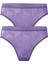 2li Kadın Önü Dantelli Bikini Parlak Lastik Ekonomik Yumuşak 1