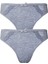 2li Kadın Önü Dantelli Bikini Parlak Lastik Ekonomik Yumuşak 1