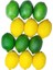 12 Yapay Sarı+Yeşil Limon 2.9"x 2" (Yurt Dışından) 5