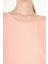 Pembe Yırtmaç Detaylı Rahat Kalıp Modal T-Shirt - Dora 5
