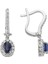 Pırlanta ve Oval Safir Taşlı Küpe 0417E0009 1