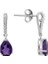 Pırlanta ve Damla Ametist Taşlı Küpe 0417E0011 1