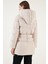 Cepli Kemerli Kapüşonlu Regular Fit Kışlık Şişme Mont Bayan Mont 55650154 5