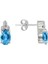 Pırlanta ve Oval Mavi Topaz Taşlı Küpe 0417E0052 1