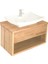 Atölye 10 60 cm Meşe Banyo Dolabı Modern Ahşap Banyo Dolabı Asma Banyo Dolabı 1