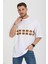 R-5730 Bisiklet Yaka Ön Nakış Detaylı Oversize T-Shirt 3