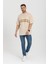 R-5730 Bisiklet Yaka Ön Nakış Detaylı Oversize T-Shirt 1