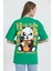 R-5724 Bisiklet Yaka Panda Baskılı Oversize T-Shirt 5