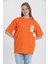 R-5729 Bisiklet Yaka Dantel Cep Detaylı Oversize T-Shirt 2