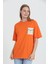 R-5729 Bisiklet Yaka Dantel Cep Detaylı Oversize T-Shirt 4