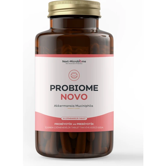 Next-Microbiome Probiome-Novo Akkermansia muciniphila Probiyotik içeren Çiğneme 30 Tablet