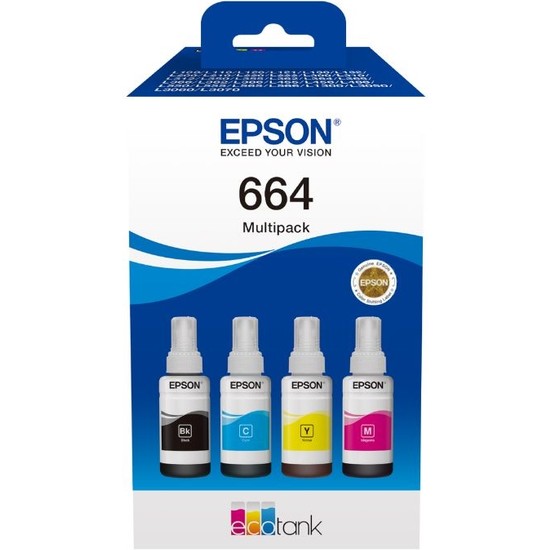 Epson 664 Orjinal Renkli Kartuş Seti L130 Uyumlu Modellerle Uzun Ömürlü Baskı Çözümü