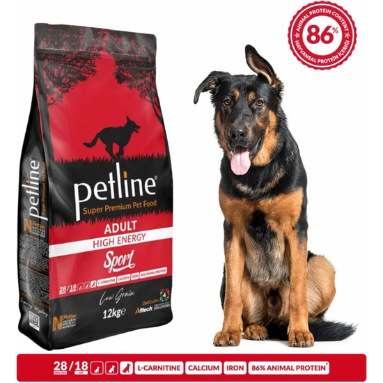 Pet Line Petline Sport Kuzu Etli Yüksek Enerji Yetişkin Köpek Maması 12 kg
