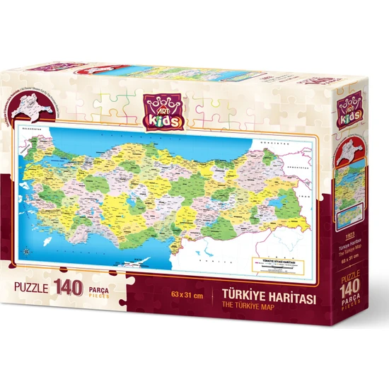 Art Puzzle Art Çocuk Türkiye Siyasi Haritası 140 Parça Puzzle