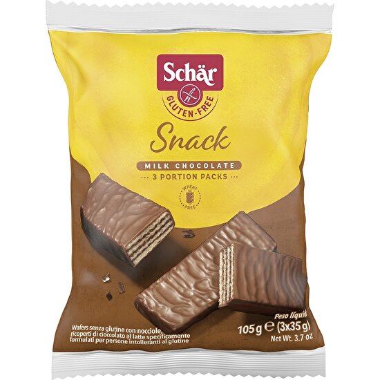 Schar Snack Çikolata Kaplı Fındıklı Gofret 3x35 GR (6 ADET)
