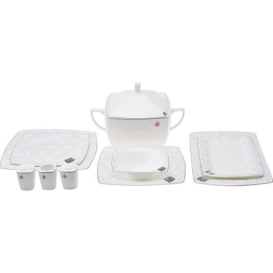 Karaca Fine Pearl Ralya 62 Parça 12 Kişilik Yemek Takımı Fiyatı