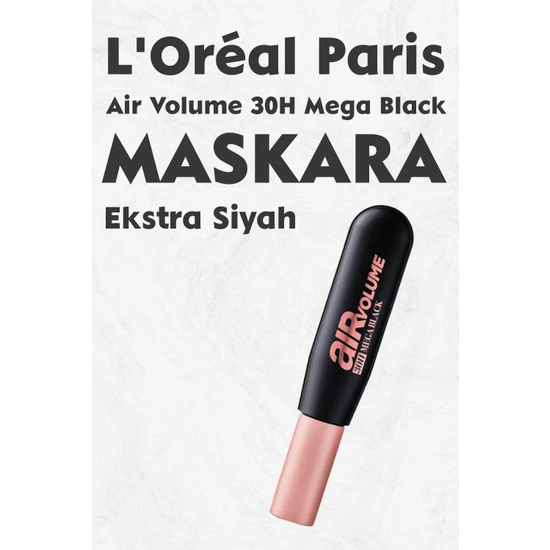 L'Oréal Paris Loreal Paris Air Volume 30H Mega Black Maskara Ekstra Siyah