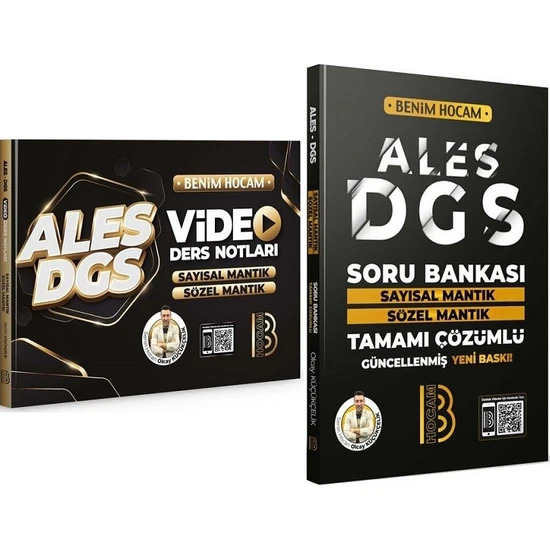 hepsiburada Benim Hocam Yayınları 2023 ALES DGS Sayısal Mantık Sözel Mantık Ders Notları + Sayısal Mantık Sözel Mantık Çözümlü Soru Bankası