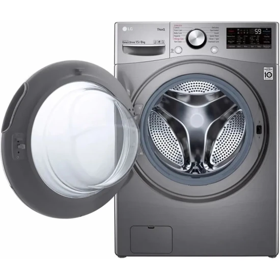 LG Kurutmalı Çamaşır Makinesi Buharlı 14 kg Yıkama / 8 kg Kurutma Turbowash F Enerji Sınıfı Metalik Gri
