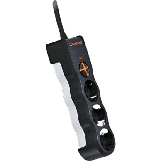 Tunçmatik Powersurge 3-Surge Protection Plug - 1050 Joule Black With Cable TSK19010