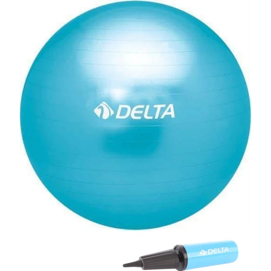 Delta 85 cm Mavi Deluxe Pilates Topu Ve Çift Yönlü Pompa Seti