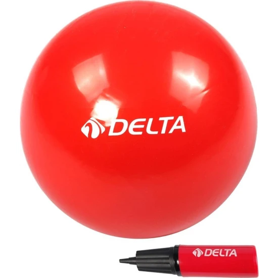 Delta 25 cm Kırmızı Pilates Denge Egzersiz Topu + Pilates Topu Pompası
