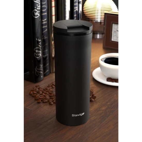 Stevig 2 Go Paslanmaz Çelik Termos Bardak 400 ml ST-201 Travel Mug