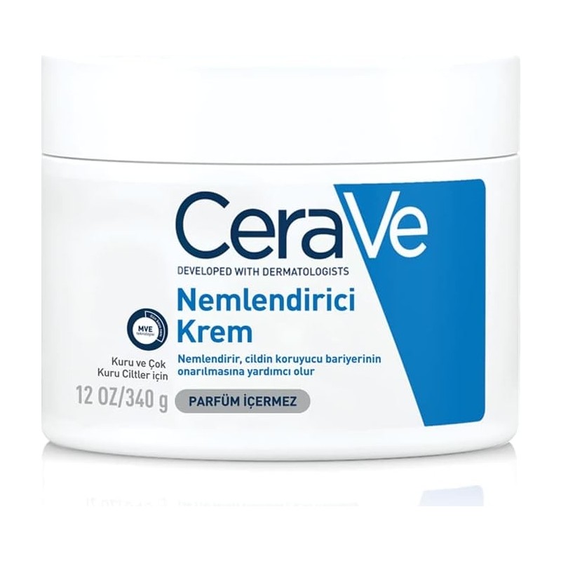 CeraVe Nemlendirici Krem Kavanoz Kuru ve Çok Kuru Ciltler (340 G)