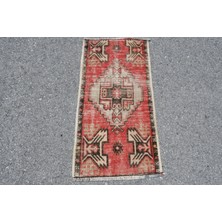 Kayra Export Eskitme Halı Türk Halısı Halı 50X95 Cm Kırmızı Halı Anadolusı Duvar Asma Halı  5009