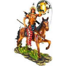 Rakun Home Kızılderili Biblo Serisi / Atlı Savaşçı