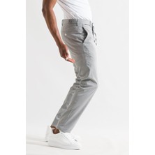 Ecer Slimfit Beli Lastikli Iplikli Ince Yazlık Kumaş Jogger Pantolon