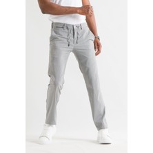 Ecer Slimfit Beli Lastikli Iplikli Ince Yazlık Kumaş Jogger Pantolon