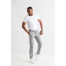 Ecer Slimfit Beli Lastikli Iplikli Ince Yazlık Kumaş Jogger Pantolon