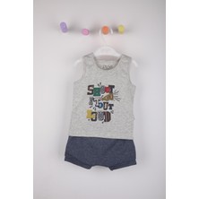 Pino Baby Yazlık Shout Baskılı Şortlu Takım 3522