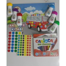 Dot Markers 6'lı Mini Boya Kalemi Ve Boyama Kitabı Seti ( Nokta Etiketi Hediyeli) - 81 cm