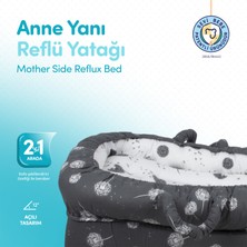 Sevi Bebe Anne Yanı Bebek ReflüYatağı Uç Uç Desenli