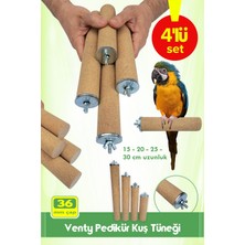 Vixpet Venty 4'lü 36 mm Macaw Papağanı Tüneği, Kakadu Papağanı Tüneği, Jako, Amazon Vb.