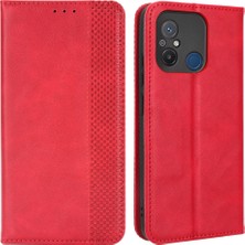 LR Joyful Xiaomi Redmi 12C 4g / Redmi 11A 4g Önleme Karşıtı Retro Doku Telefon Kılıfı Deri Stand Cüzdan Telefon Koruyucusu (Yurt Dışından)