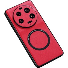 LR Joyful Xiaomi 13 Ultra Manyetik Kasa Magsafe Pu Deri Kaplamalı Pc+Tpu Telefon Kapağı ile Uyumlu (Yurt Dışından)