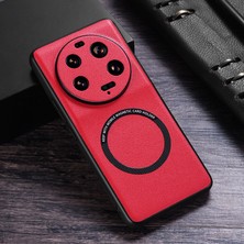 LR Joyful Xiaomi 13 Ultra Manyetik Kasa Magsafe Pu Deri Kaplamalı Pc+Tpu Telefon Kapağı ile Uyumlu (Yurt Dışından)