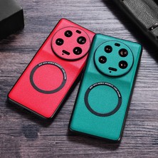 LR Joyful Xiaomi 13 Ultra Manyetik Kasa Magsafe Pu Deri Kaplamalı Pc+Tpu Telefon Kapağı ile Uyumlu (Yurt Dışından)