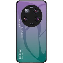 LR Joyful Xiaomi 13 Ultra Gradyan Temsilli Cam Telefon Kılıfı Pc+Tpu Çizgiye Karşı Kapak (Yurt Dışından)