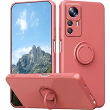 LR Joyful Xiaomi 12T 5g / Redmi K50 Ultra 5g Yüzük Kickstand Sıvı Silikon Telefon Kılıfı Kray ile Cep Telefonu Kapağı (Yurt Dışından)