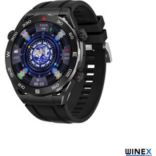 Winex 2024 Watch SK4 Ultimate Android İos HarmonyOs Uyumlu Akıllı Saat Siyah