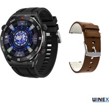 Winex 2024 Watch SK4 Ultimate Android İos HarmonyOs Uyumlu Akıllı Saat Siyah