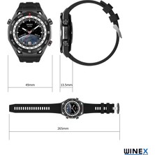 Winex 2024 Watch SK4 Ultimate Android İos HarmonyOs Uyumlu Akıllı Saat Siyah