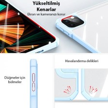 Coofbe Uyku Modlu Standlı Şeffaf Arka Kapak iPad Pro 12.9 Kılıf iPad Pro 12.9 Tablet Kılıf 2022-2021-2020-2018