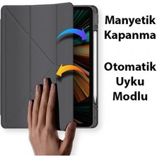 Coofbe Kalem Yerli Standlı Şeffaf Arka Kapak iPad Pro 11 Kılıf Tablet Kılıfı Manyetik iPad Pro 11 2022-2021-2020-2018