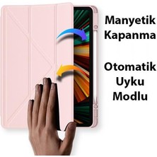 Coofbe Kalem Yerli Standlı Şeffaf Arka Kapak iPad Pro 12.9 Kılıf Tablet Kılıfı Manyetik iPad Pro 12.9 2022-2021-2020-2018